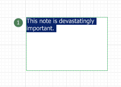 My Visio shape with the text highlighted and read to edit