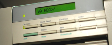 Interface on the HP Laserjet 4P \"00 Ready\"